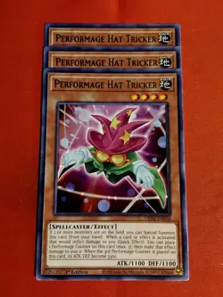 Yu-Gi-Oh! Performage Hat Tricker (x3) GEIM-EN038 Rare - 1st Ed - Unplayed Mint+ - Image 1