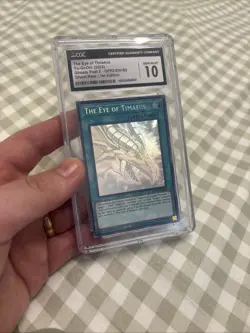 Yu-Gi-Oh the Eye of Timaeus Ghost Cgc10 Psa10 Ghost Past 2 1st Edition - Image 1
