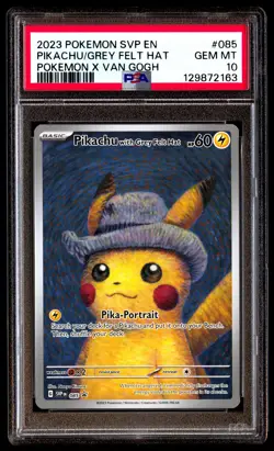 PSA 10 Pikachu With Grey Felt Hat 085 Pokemon X Van Gogh Pokemon - Image 1