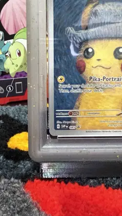 Pokemon Pikachu TCG Van Gogh Museum Promo Grey Felt Hat SVP085 PSA 10 - Image 5