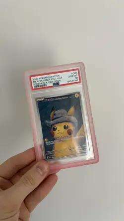 Pokemon Pikachu TCG Van Gogh Museum Promo Grey Felt Hat SVP085 PSA 10 - Image 1