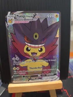 Pikachu Mega Gengar Pokemon Cosplay ACG HOLO Card - Image 1