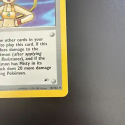 Pokemon TCG Misty Trainer Holo Card 18/132 Gym Heroes Series - Image 5