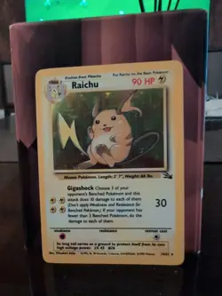 Pokemon TCG Raichu Fossil Holo Card 14/62 WOTC Rare MP Condition - Image 5