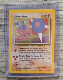 Pokemon Hitmontop Neo Discovery Holo Rare Card 3/75 LP Condition - Image 1