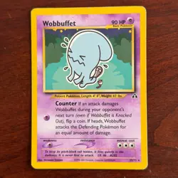 Wobbuffet 35/75 Non Holo Rare Neo Discovery Pokemon Card DMG - Image 1