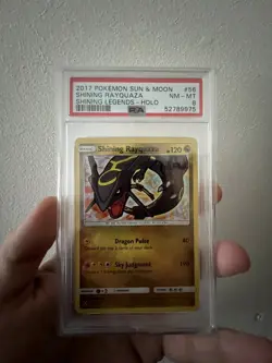 Pokemon Card Shining Rayquaza 56/73 Holo Shining Legends PSA 8 NM-MT - Image 2