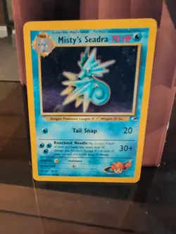 Pokemon TCG Misty's Seadra Holo Card Gym Heroes 09/132 Rare MP-LP - Image 2
