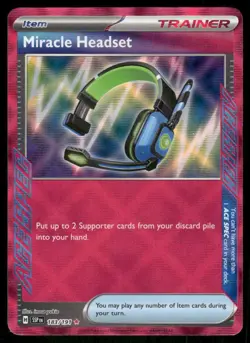 Miracle Headset 183/191 Holo Surging Sparks Pokemon TCG card - Image 1