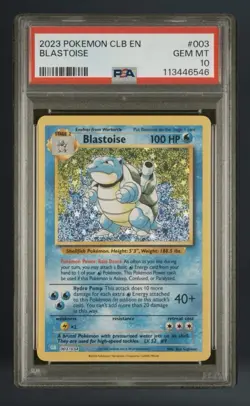 Pokemon Blastoise 003/034 Trading Card Game Classic Holo PSA 10 Gem Mint - Image 1