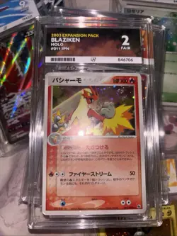 Swirl! Low Pop! Blaziken 1st Edition Holo 2003 Vintage Graded Pokemon Card Ace - Image 1