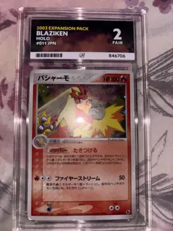 Swirl! Low Pop! Blaziken 1st Edition Holo 2003 Vintage Graded Pokemon Card Ace - Image 3