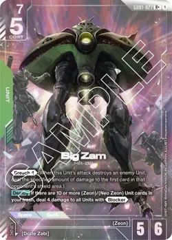 Big Zam Alternate Art Foil - GD01-027 R+ NM - Gundam TCG Card Game - Image 1