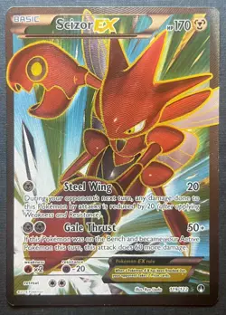 2016 Pokemon XY BREAKPOINT #119 Scizor EX Full Art Ultra Rare 119/122 (LP) - Image 1