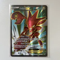 Scizor EX 119/122 XY Breakpoint Ultra Rare Full Art Holo Pokemon Card LP - Image 1