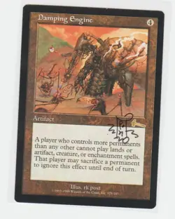 Magic the Gathering ~ Damping Engine ~ LP ~ Urza's Legacy ~ Signed by Artist - Image 1