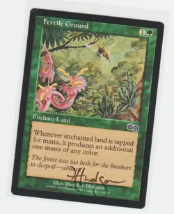 Magic the Gathering ~ Fertile Ground ~ MP ~ Urza's Saga ~ Signed by Artist #6 - Image 1