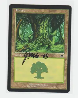 Magic the Gathering ~ Forest (348 B) ~ M/NM ~ Onslaught ~ Signed by Artist - Image 1