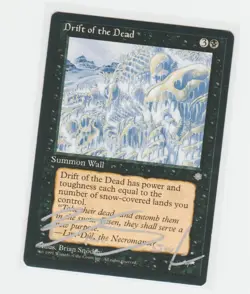Magic the Gathering ~ Drift of the Dead ~ M/NM ~ Ice Age ~ Signed by Artist #1 - Image 1