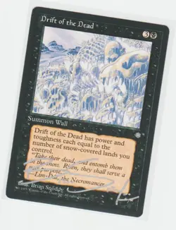Magic the Gathering ~ Drift of the Dead ~ M/NM ~ Ice Age ~ Signed by Artist #2 - Image 1