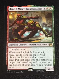 MTG Teenage Mutant Ninja Turtles Raph & Mikey, Troublemakers 0167 NM Rare - Image 1