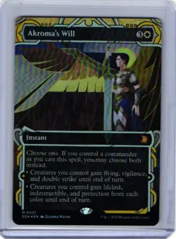 MTG Secrets of Strixhaven Mystical Archive Akroma's Will Borderless Foil 0001 - Image 1