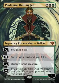 Professor Dellian Fel * Borderless FOIL * - SOS Secrets of Strixhaven - NM/MINT - Image 1