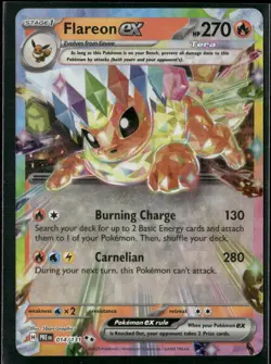 Flareon ex SV: Prismatic Evolutions 014/131 Double Rare Holofoil Pokemon TCG NM - Image 1