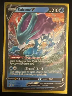 Pokemon Card Suicune V 031/203 Evolving Skies Ultra Rare NM UK Seller - Image 1