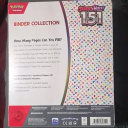 Pokemon Scarlet & Violet 151 3-Ring Binder 360 Card 20 Pages + 4 Booster Packs - Image 2