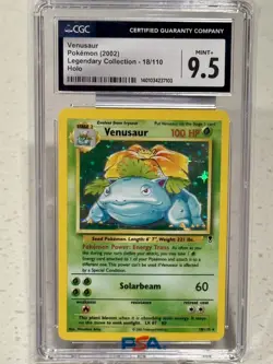 2002 Pokemon Venusaur 18/110 Legendary Collection Rare Holo CGC 9.5 MINT+ - Image 2