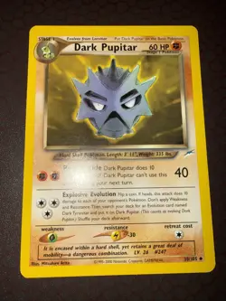 Pokemon! Dark Pupitar - Neo Destiny - Uncommon - 38/105 - Unlimited LP! - Image 1