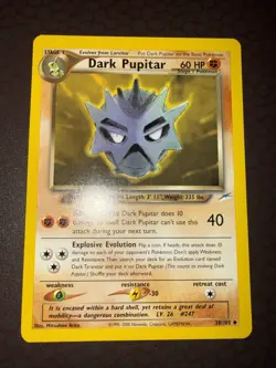 Pokemon! Dark Pupitar - Neo Destiny - Uncommon - 38/105 - Unlimited LP! - Image 2