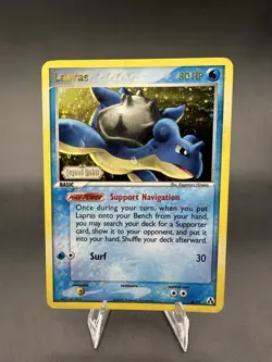 Pokemon TCG Lapras 8/92 Reverse Holo Rare Stamped EX Legend Maker 2006 - Image 1