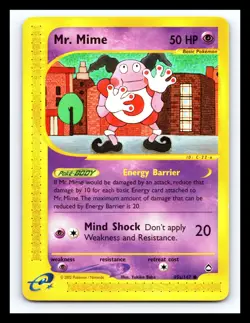 💥 MR. MIME 2002 Pokemon Vintage # 95a/147 Aquapolis E-Reader Non Holo Foil - Image 1