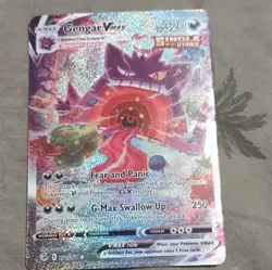 Pokemon Gengar VMAX Secret Rare Alternate Art Fusion Strike Holo 271/264 - Image 1