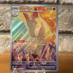 Pokemon TCG Rapidash 189/182 Illustration Rare Sv10 Destined Rivals Holo 110 HP - Image 1