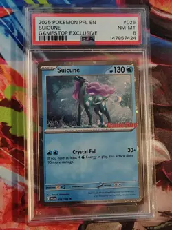 2025 POKEMON PFL EN Suicune (Gamestop Exclusive) 026 NM-MT PSA 8 - Image 1