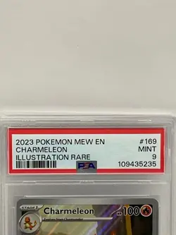 POKEMON 2023 Pokemon Mew En Charmeleon Illustration Rare #169 PSA 9 Mint - Image 2