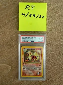 2000 Pokemon Gym Challenge 1st Edition Blaine's Arcanine 1/132 PSA 10 GEM MINT - Image 1