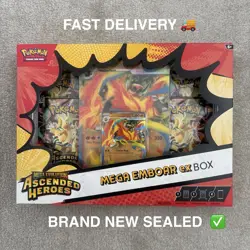 Sealed Pokemon: Mega Evolution Ascended Heroes Mega Emboar Ex Box - UK✅📮📦 - Image 1