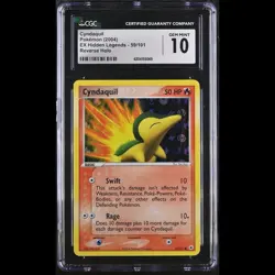 2004 Pokemon EX Hidden Legends Cyndaquil #59/101 CGC 10 Gem Mint - Image 1