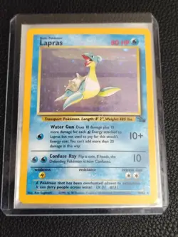 Pokemon TCG Unlimited Lapras #10/62 Holo Rare - 1999 Fossil Set - Image 1