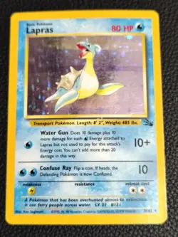 Pokemon TCG Unlimited Lapras #10/62 Holo Rare - 1999 Fossil Set - Image 2
