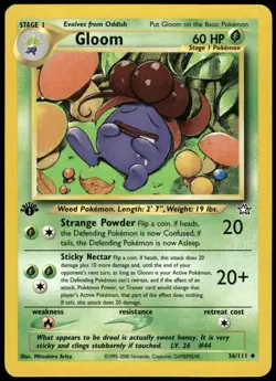 Pokemon Gloom Uncommon Neo Genesis 036/111 MP 1st Edition - Image 1