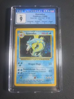 1999 Pokemon TCG Gyarados Base Set Holo, CGC BLUE LABEL 9 (SUBGRADES) - EBP-0012 - Image 1