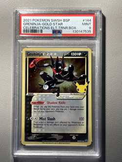 Greninja Gold Star - SWSH144 Black Star Promo Celebrations 25th - PSA 9 - Image 1