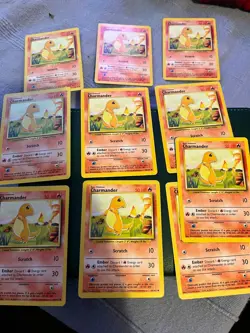 Pokemon TCG Charmander Base Set 46/102 Regular LP. - Image 1