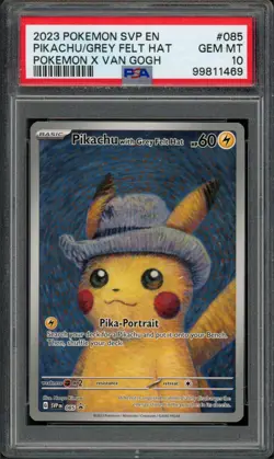 Pokemon PSA 10 Gem Mint SV Promo Pikachu with Grey Felt Hat SVP085 - Image 1