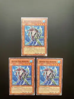 Yugioh Armed Sea Hunter ANPR-EN025 Unlimited Edition Common LP/MP Playset X3 - Image 3